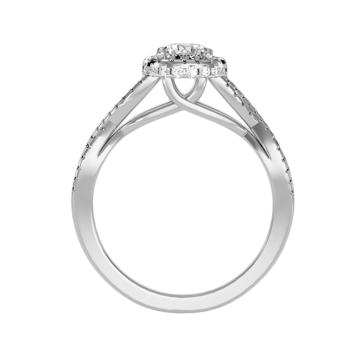 solitaire wedding engagement women ring 3dm render detail 3D print model_4