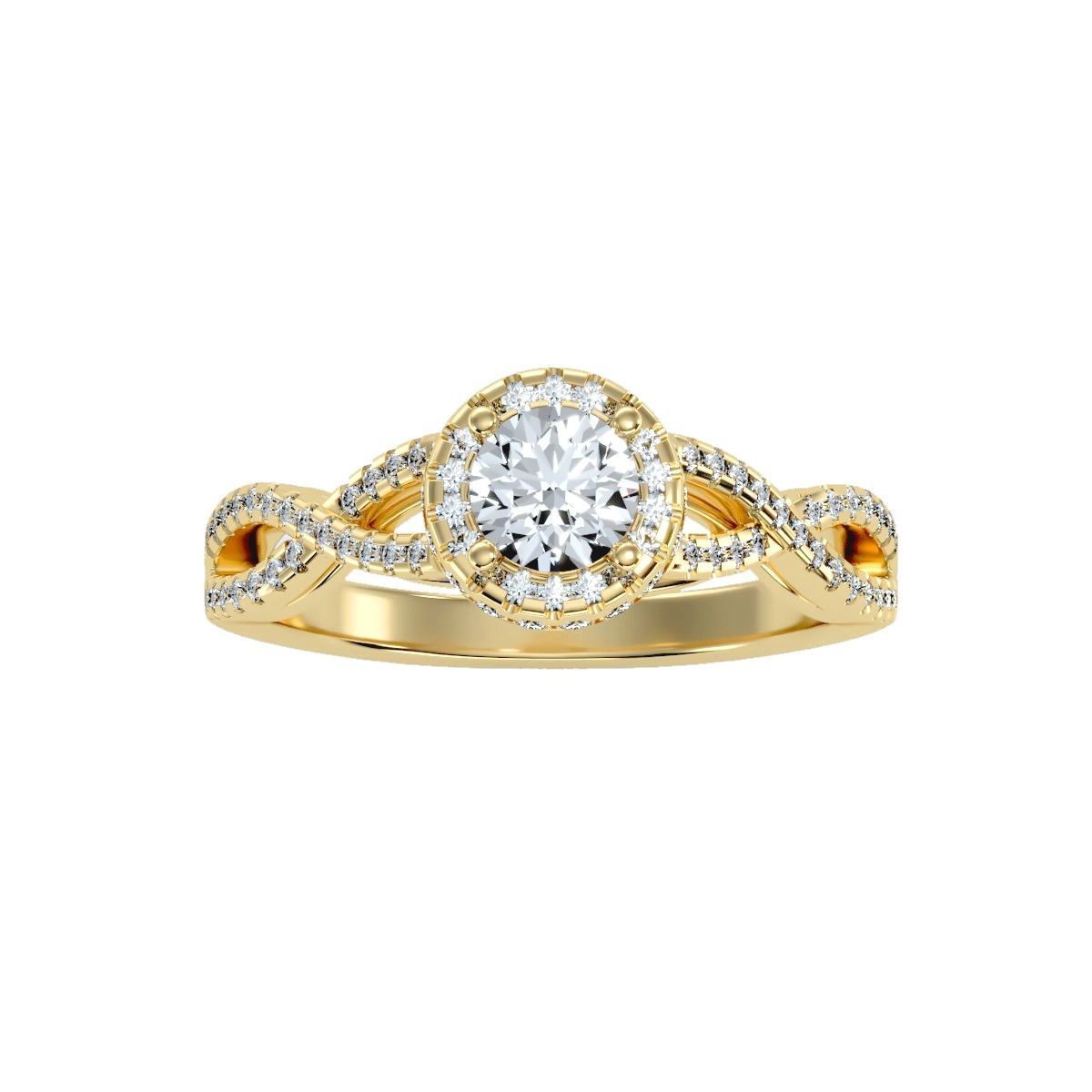 solitaire wedding engagement women ring 3dm render detail 3D print model_11