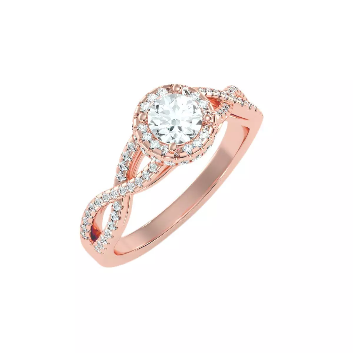 solitaire wedding engagement women ring 3dm render detail 3D print model_0