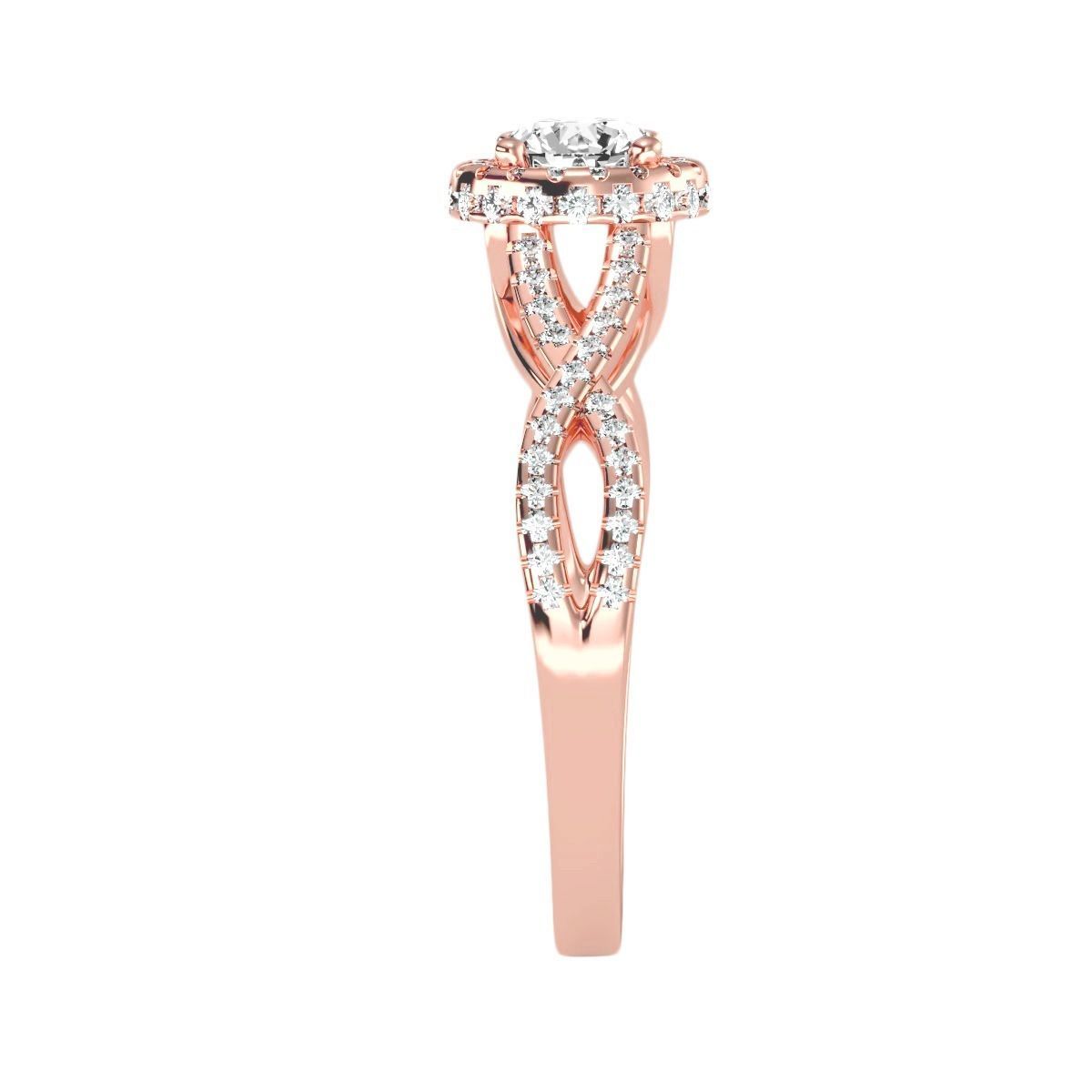 solitaire wedding engagement women ring 3dm render detail 3D print model_2