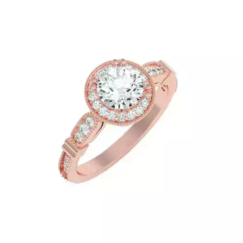 solitaire wedding engagement women ring 3dm render detail