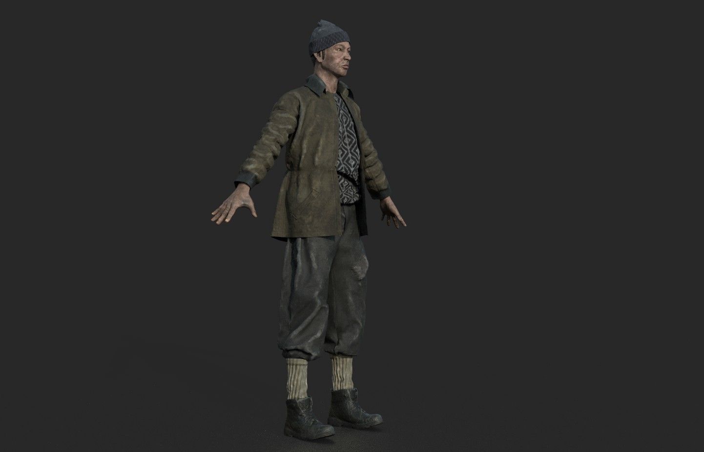 HOMELESS ALCOHOLIC 3D model_2