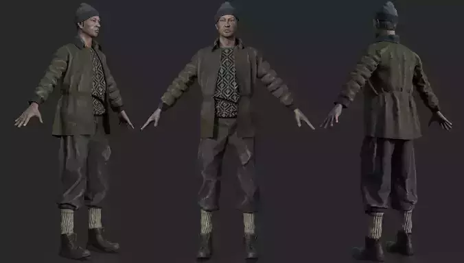 HOMELESS ALCOHOLIC 3D model HOMELESS ALCOHOLIC 3D model