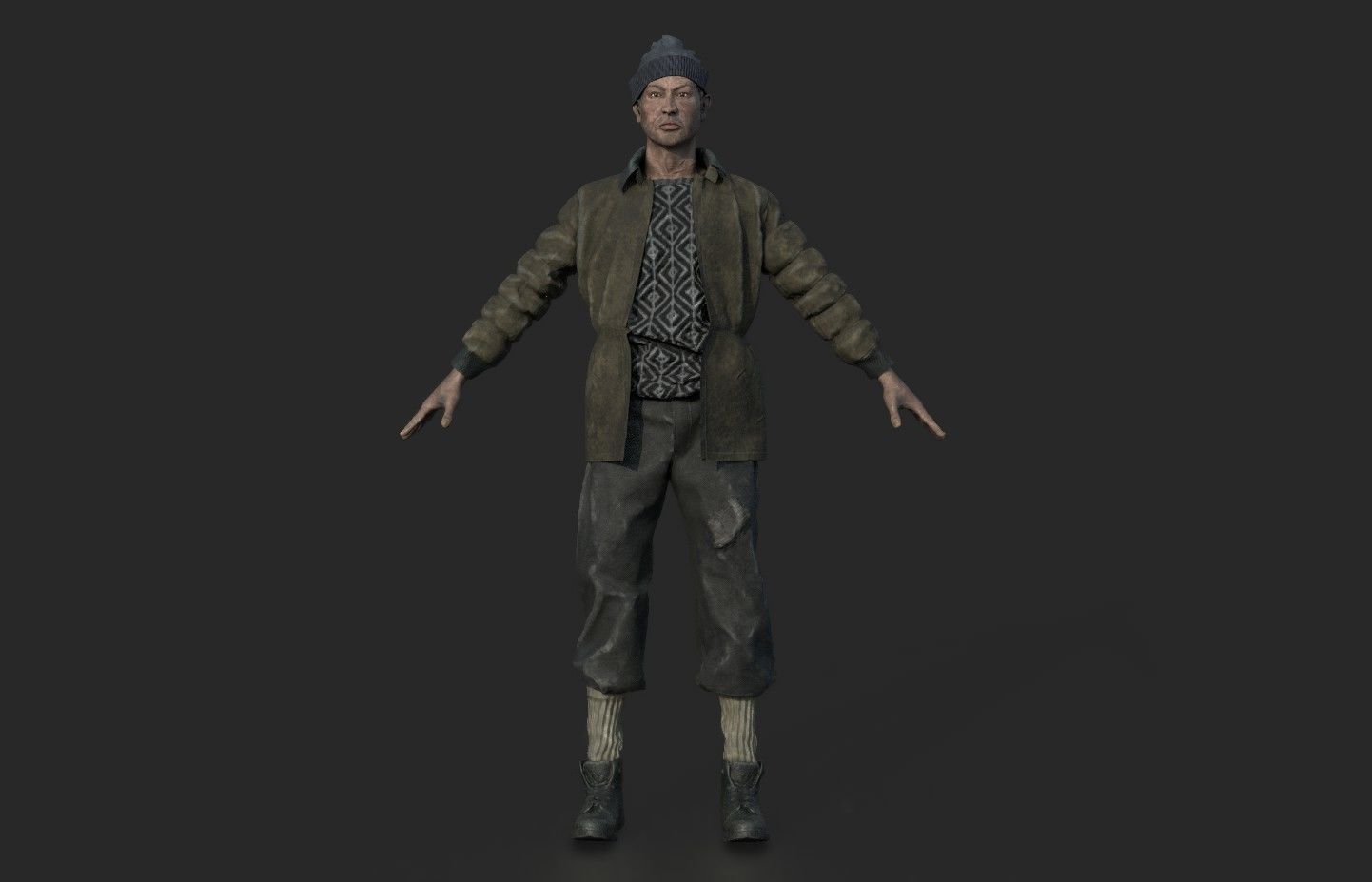 HOMELESS ALCOHOLIC 3D model_1