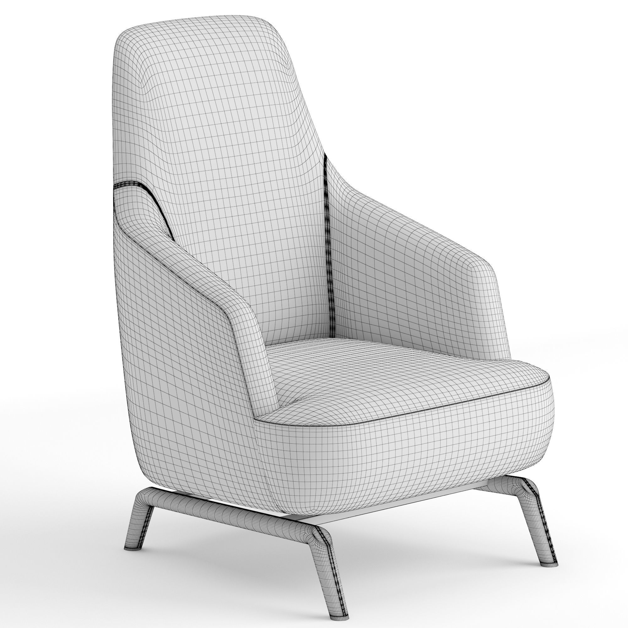 Giorgetti Janet bergere 3D model_4