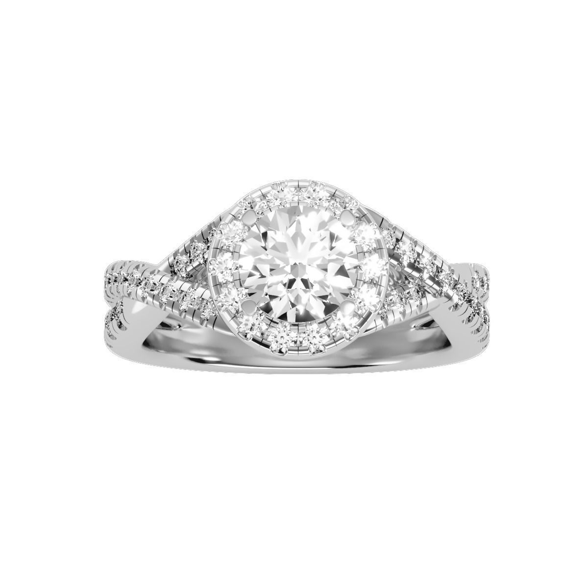 solitaire wedding engagement women ring 3dm render detail 3D print model_7