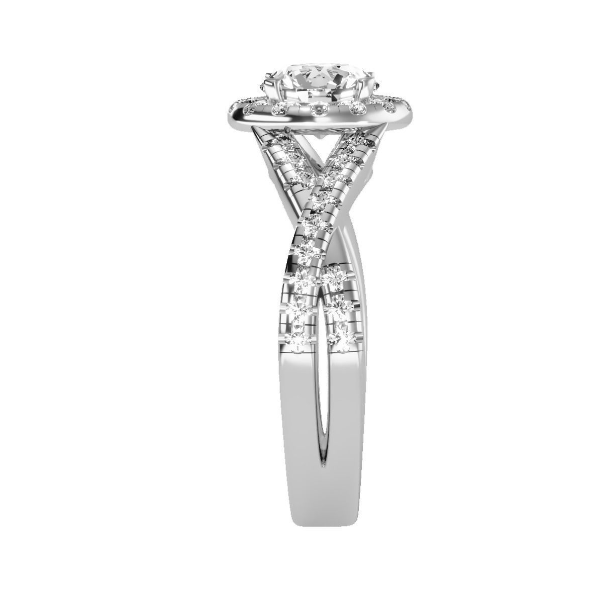 solitaire wedding engagement women ring 3dm render detail 3D print model_6