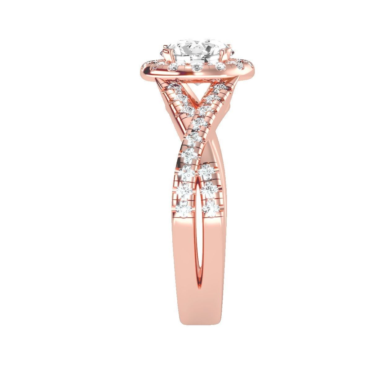 solitaire wedding engagement women ring 3dm render detail 3D print model_2