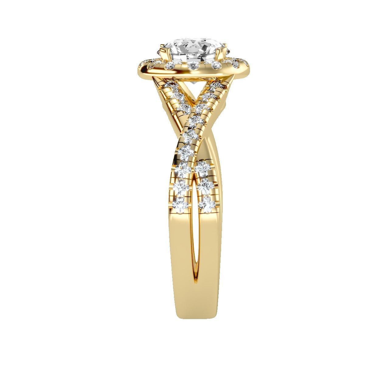 solitaire wedding engagement women ring 3dm render detail 3D print model_10
