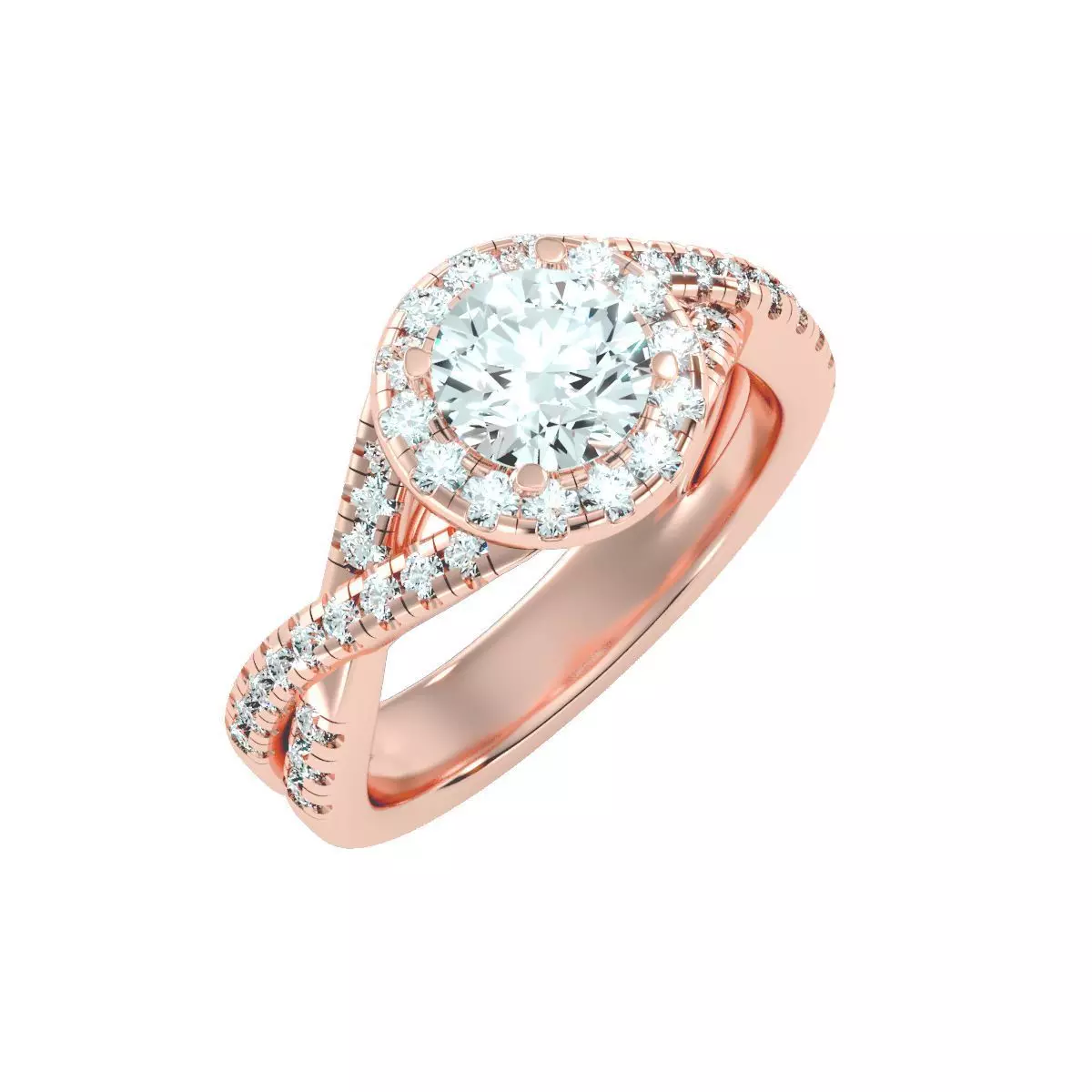 solitaire wedding engagement women ring 3dm render detail 3D print model_0
