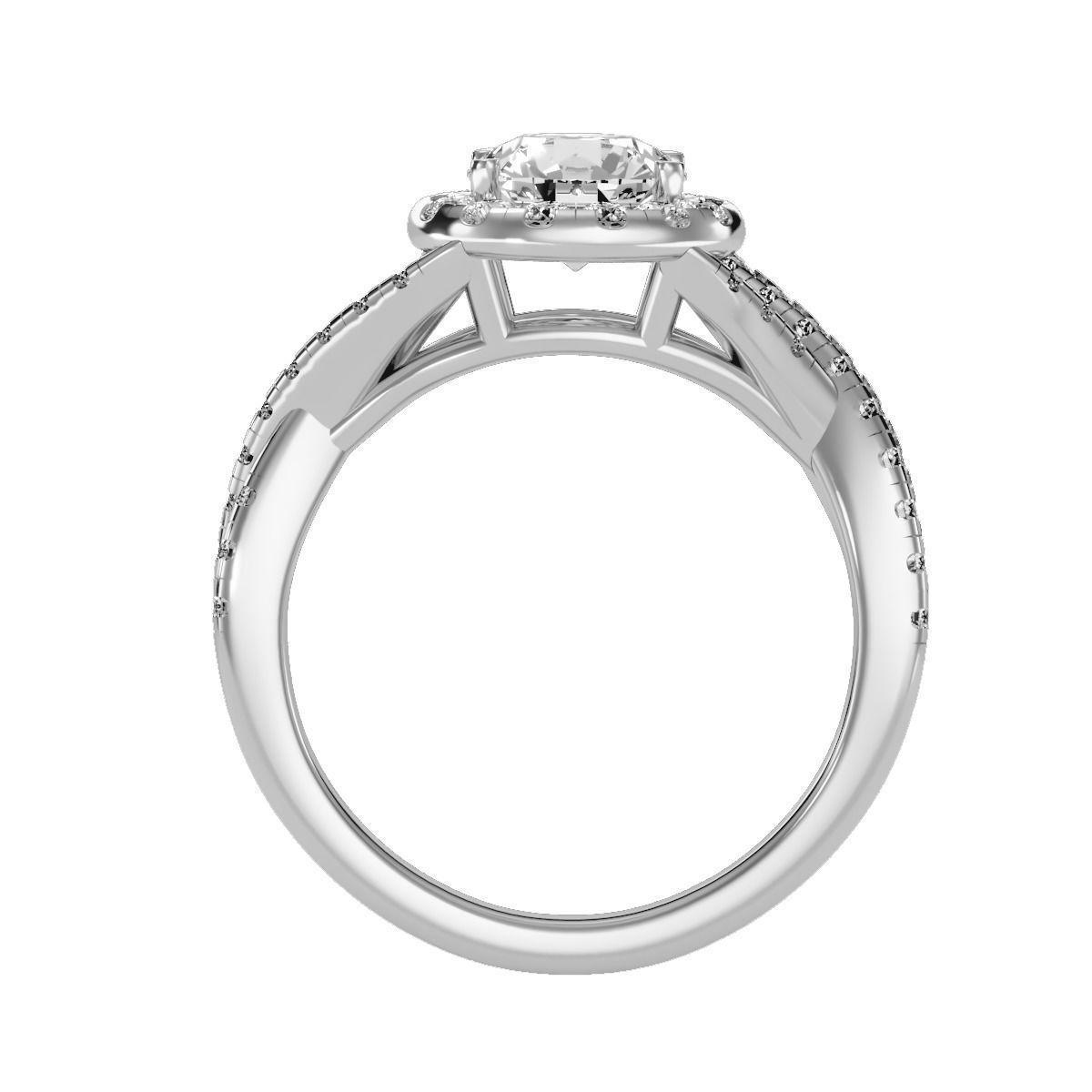 solitaire wedding engagement women ring 3dm render detail 3D print model_4