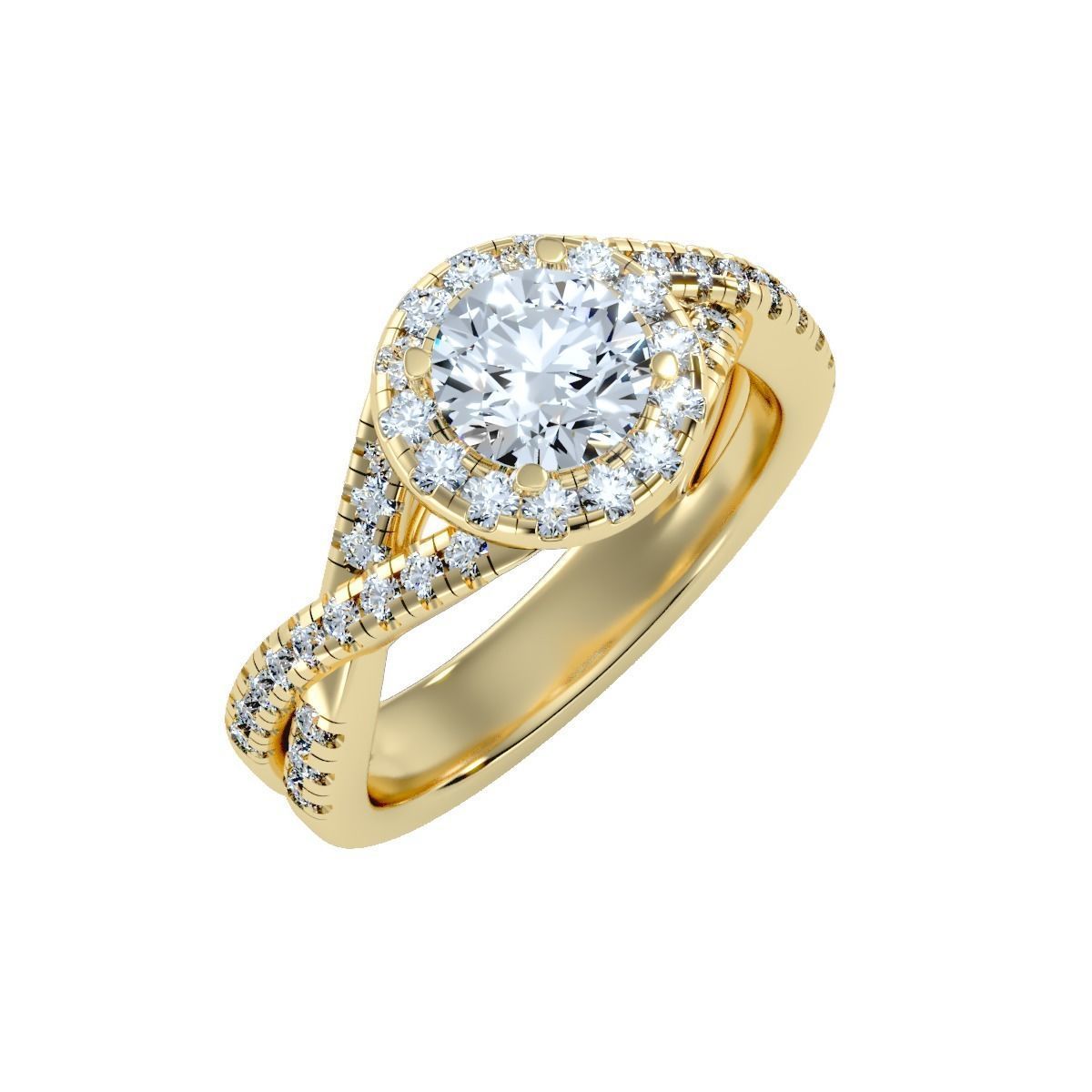 solitaire wedding engagement women ring 3dm render detail 3D print model_9