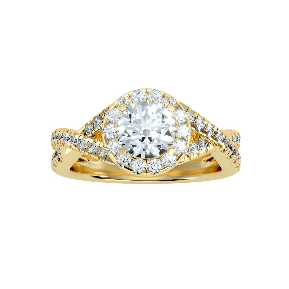 solitaire wedding engagement women ring 3dm render detail 3D print model_11
