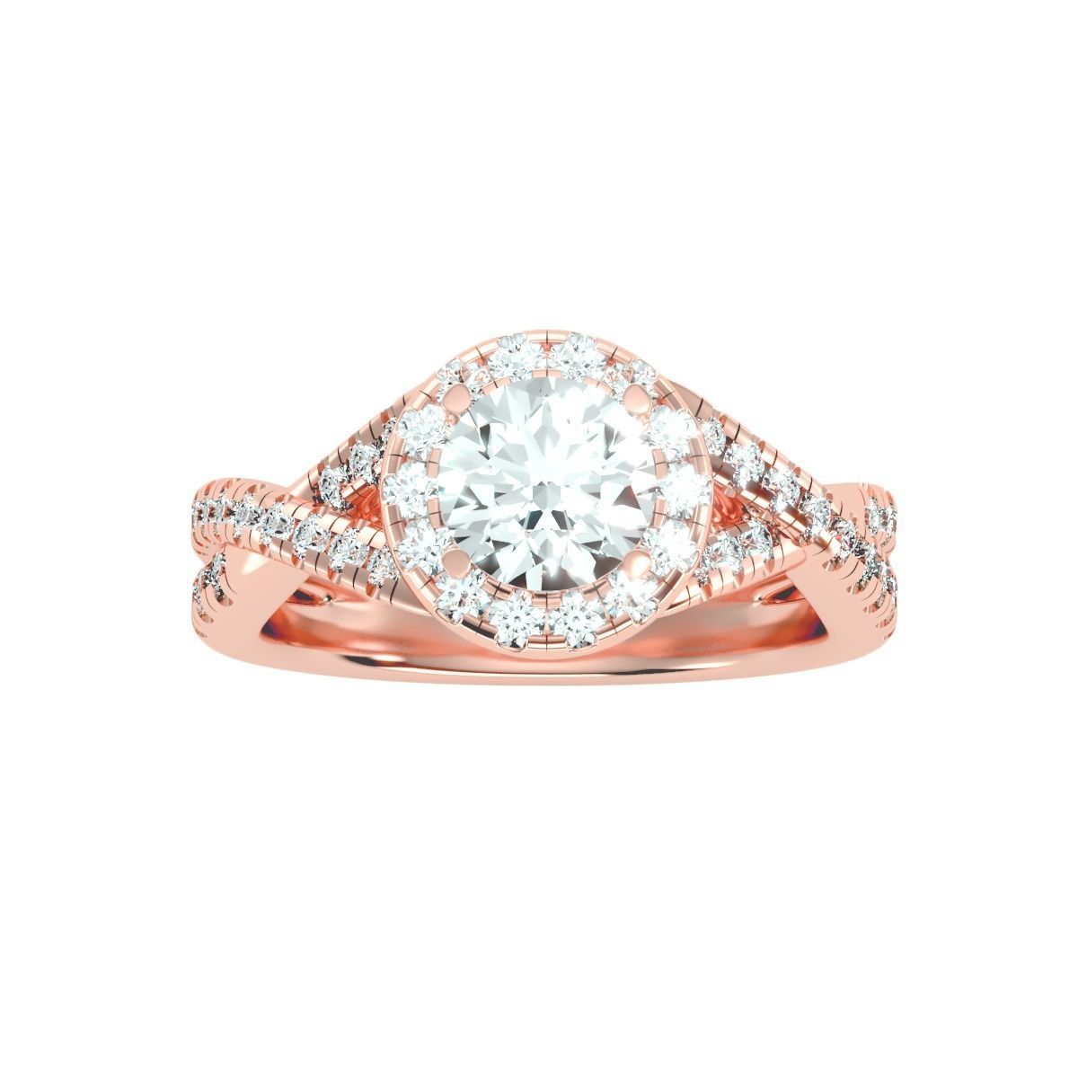 solitaire wedding engagement women ring 3dm render detail 3D print model_3