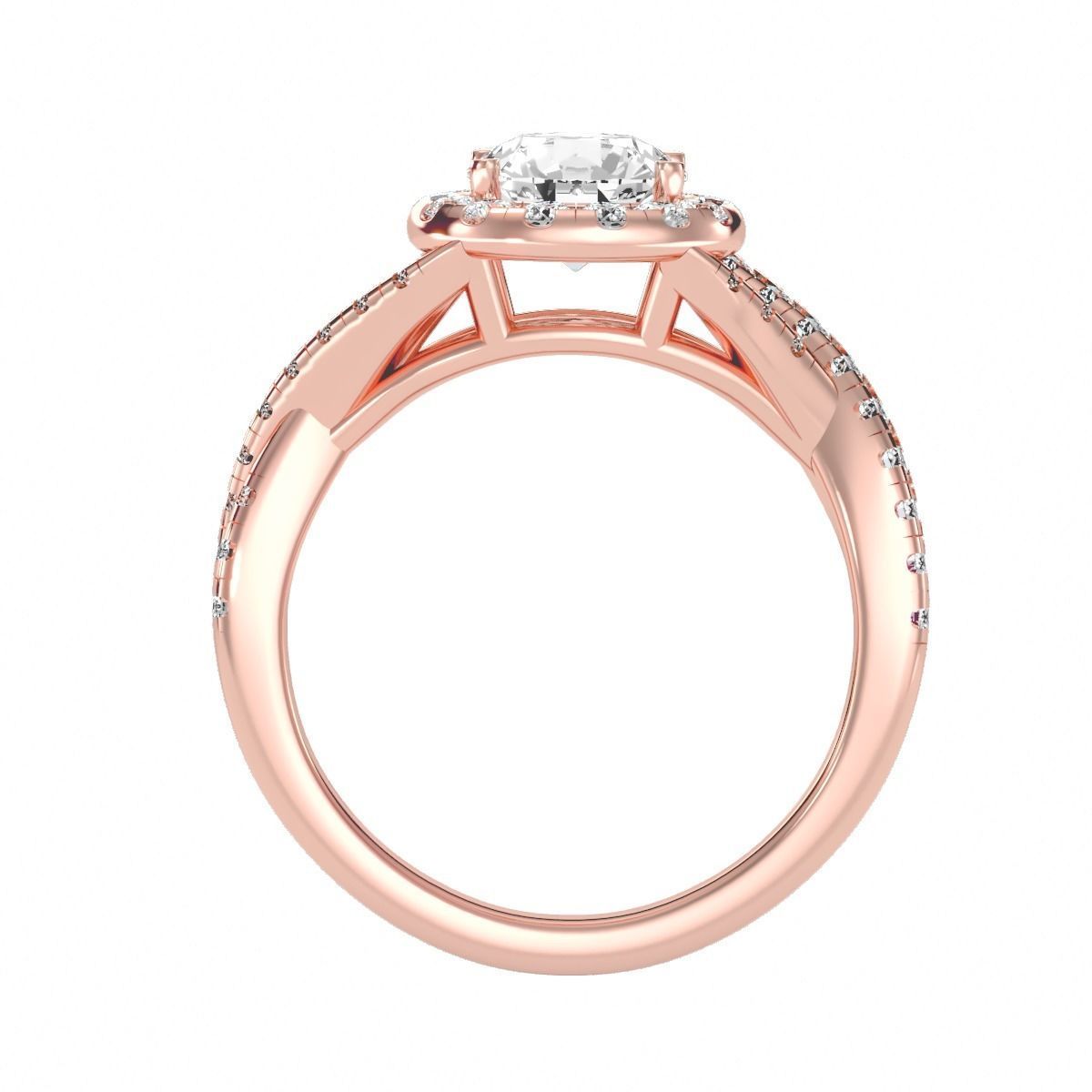 solitaire wedding engagement women ring 3dm render detail 3D print model_1