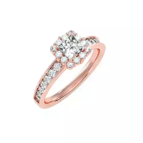 solitaire wedding engagement women ring 3dm render detail 3D print model