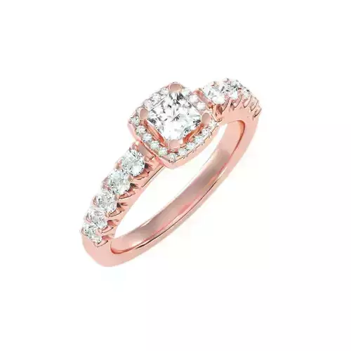 solitaire wedding engagement women ring 3dm render detail 3D print model