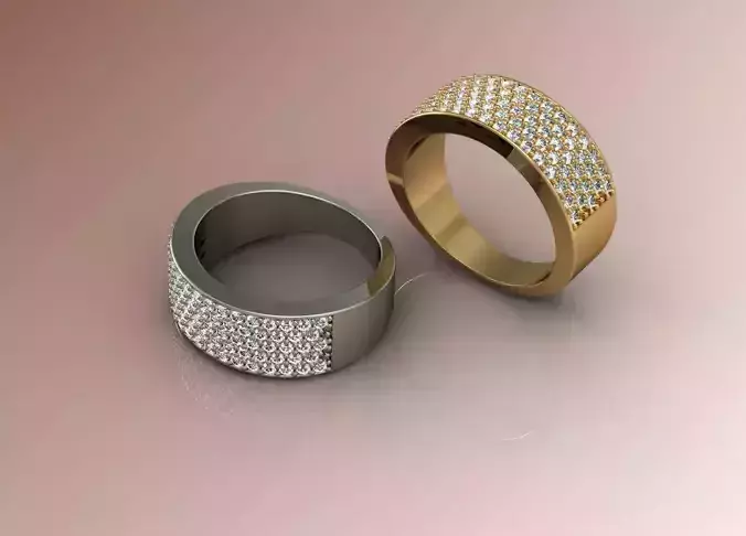Ring two rings with diamonds