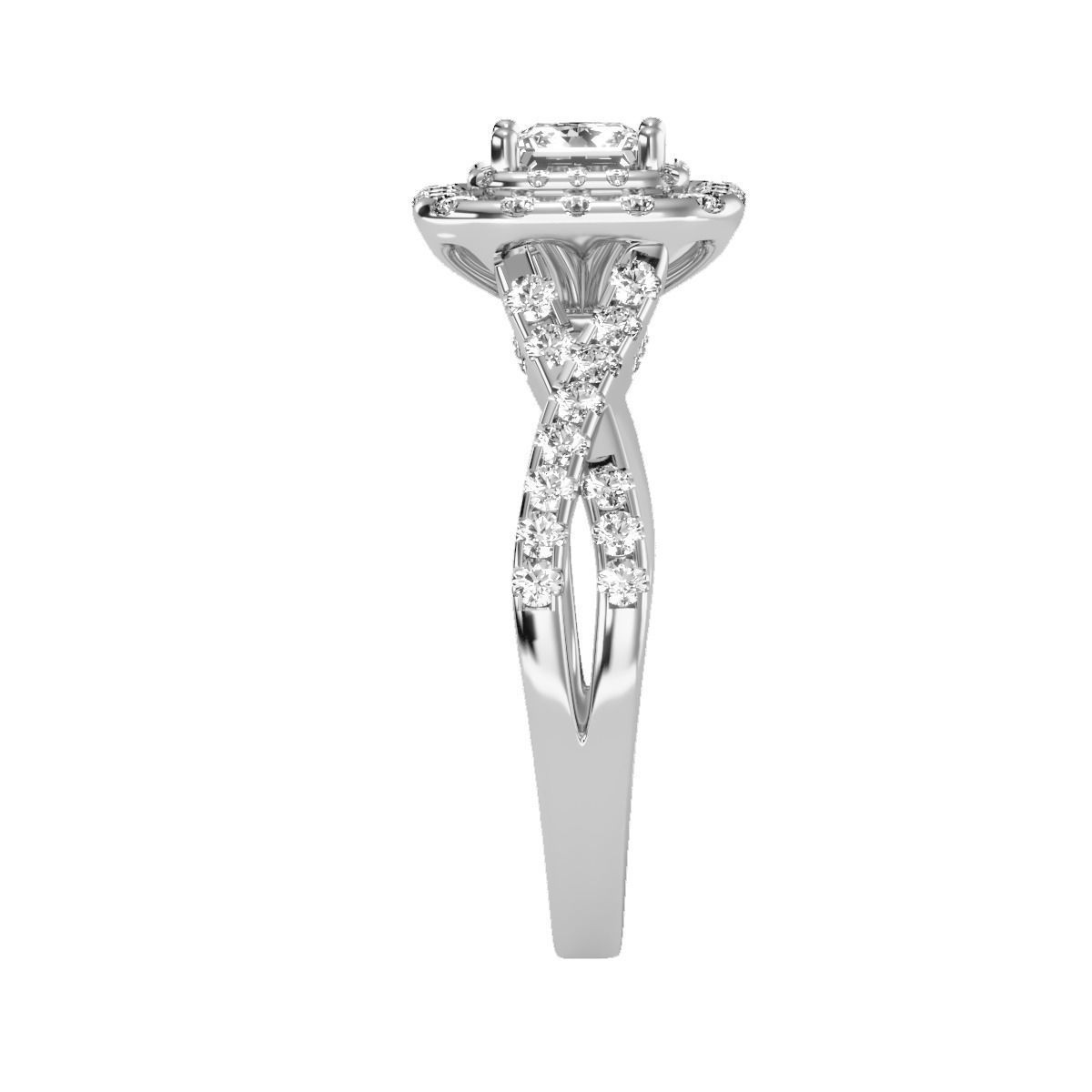 solitaire wedding engagement women ring 3dm render detail 3D print model_6