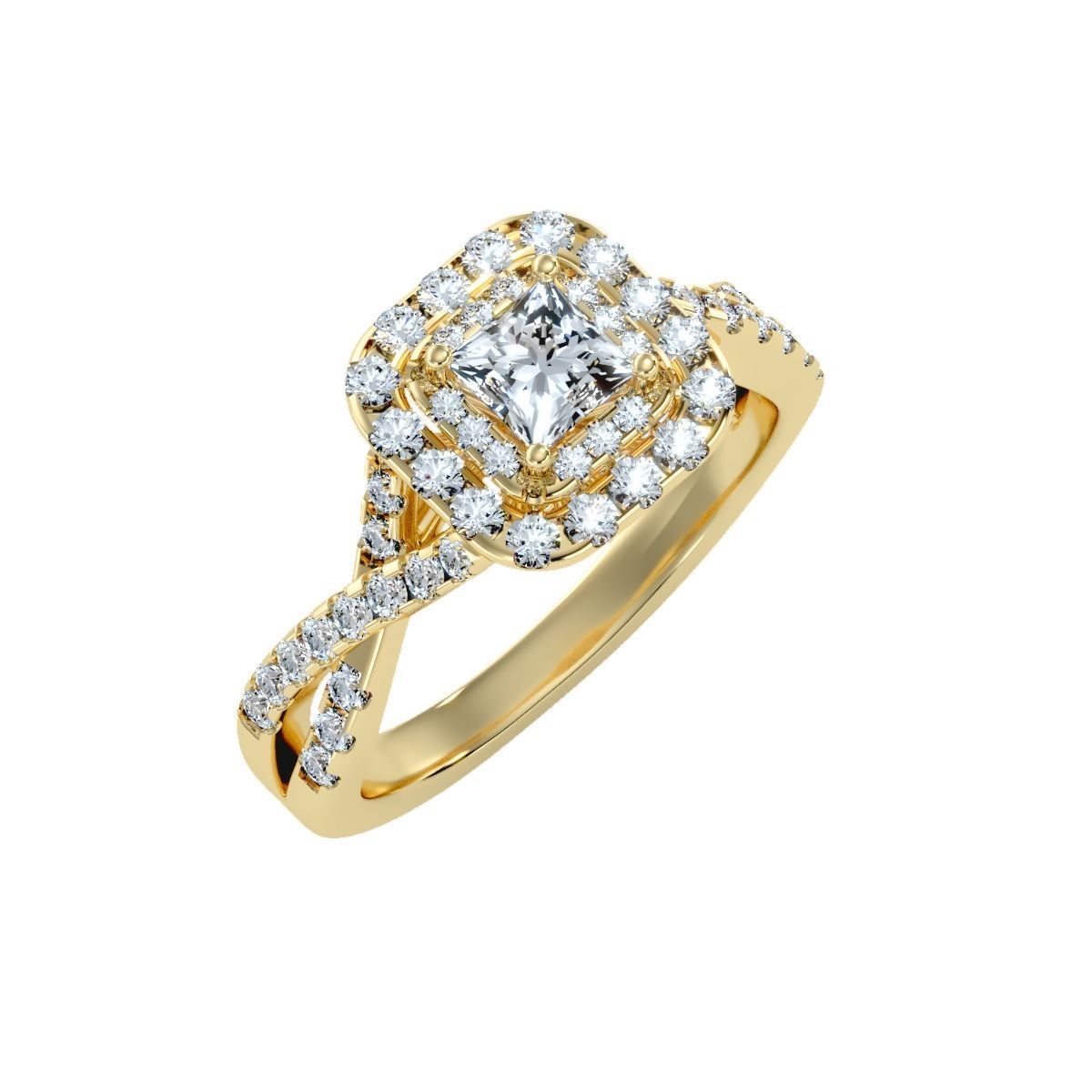 solitaire wedding engagement women ring 3dm render detail 3D print model_9