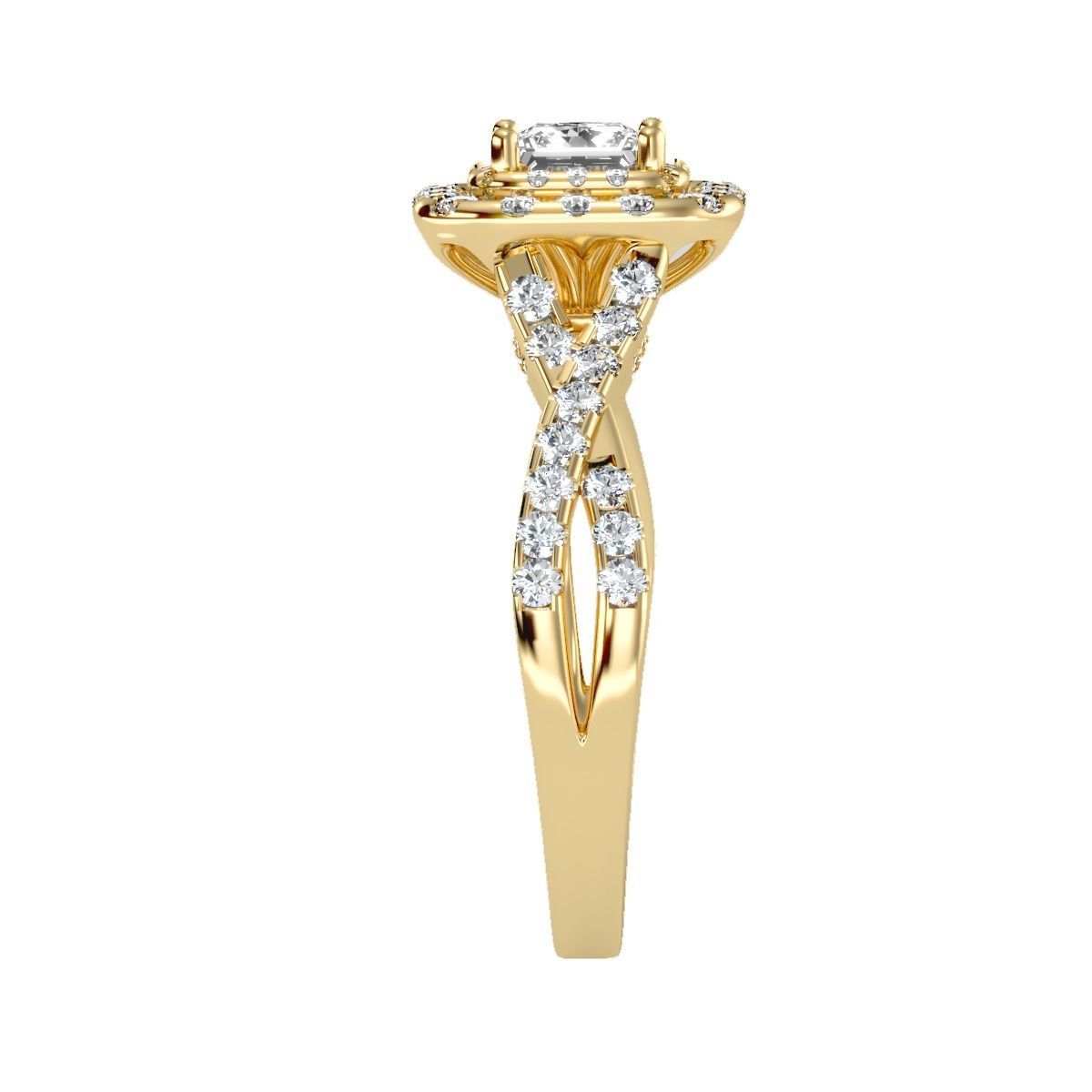 solitaire wedding engagement women ring 3dm render detail 3D print model_10