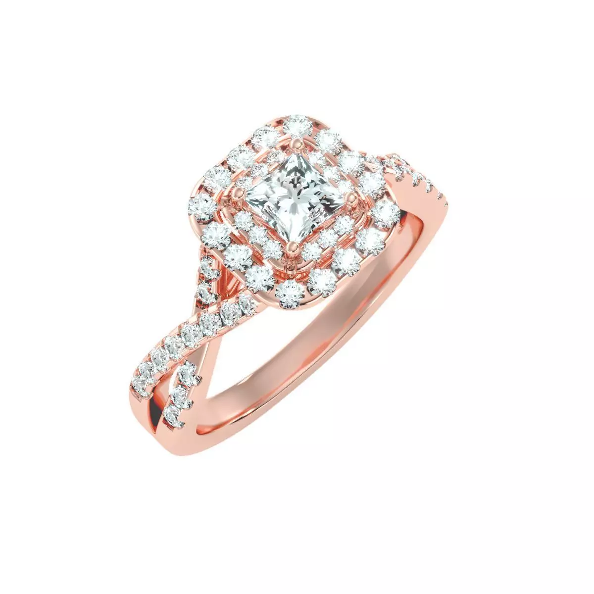 solitaire wedding engagement women ring 3dm render detail 3D print model_0