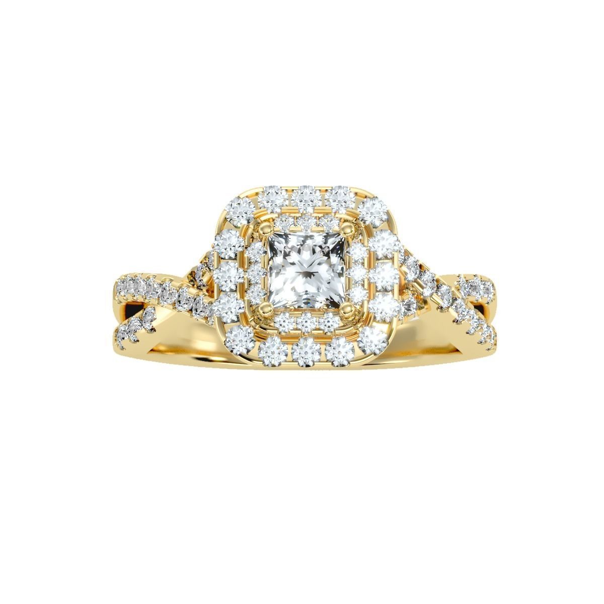 solitaire wedding engagement women ring 3dm render detail 3D print model_11