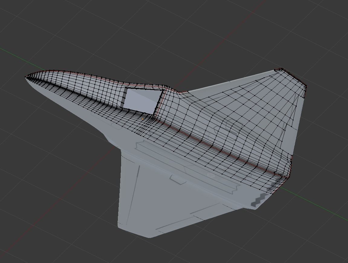 Sixth generation stealth fighter Light and Smart 3D model_7
