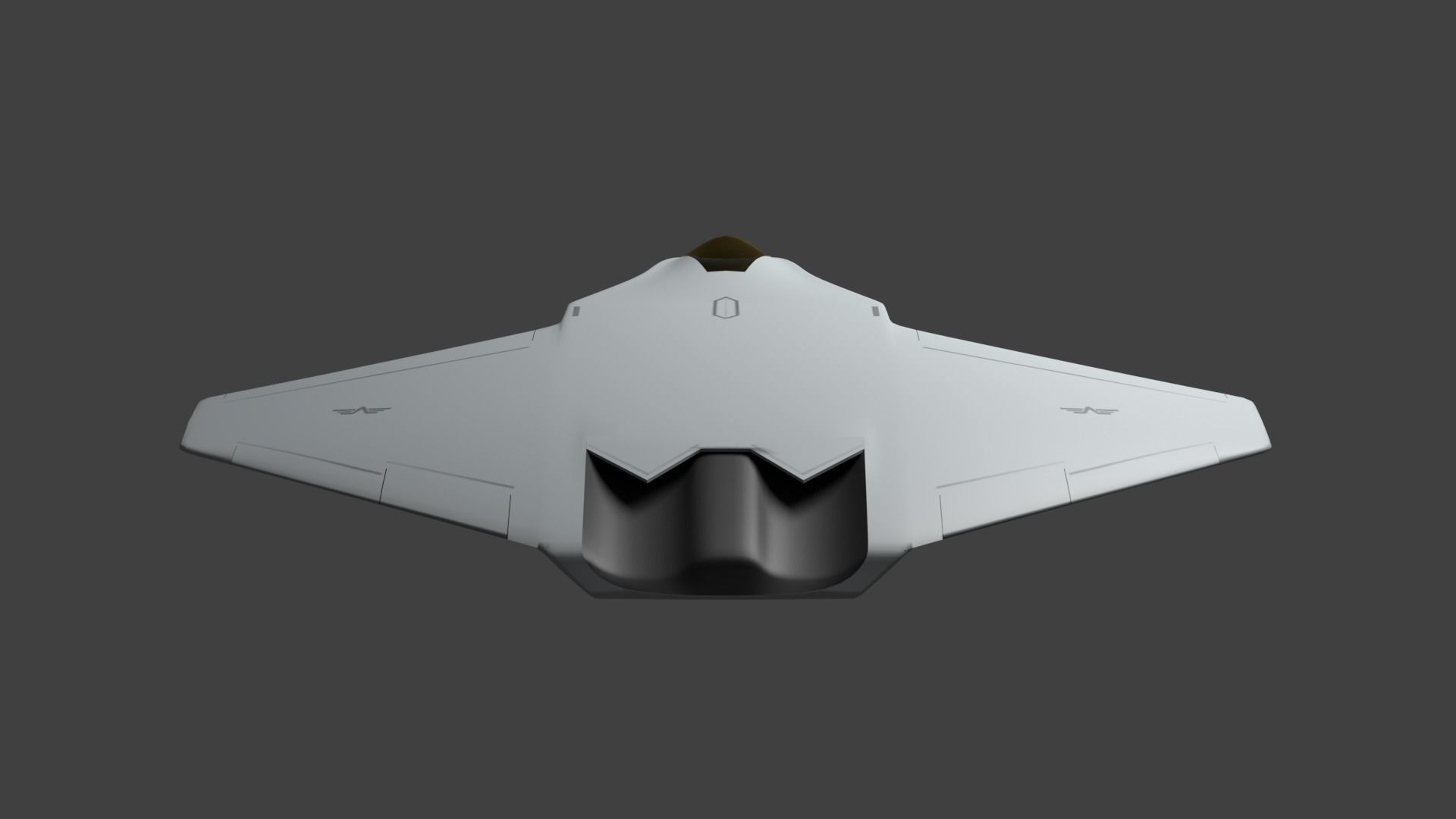 Sixth generation stealth fighter Light and Smart 3D model_5