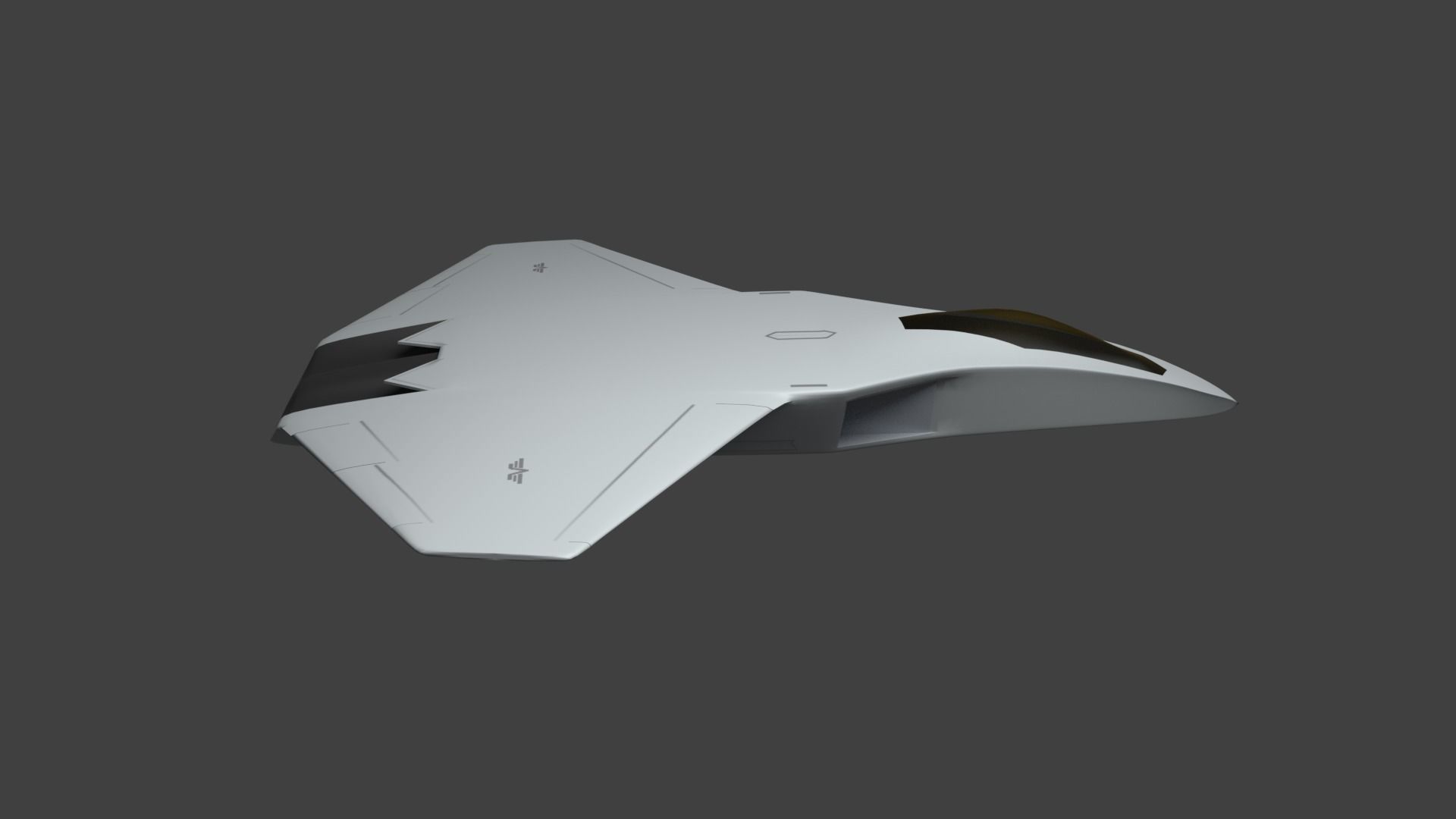 Sixth generation stealth fighter Light and Smart 3D model_6