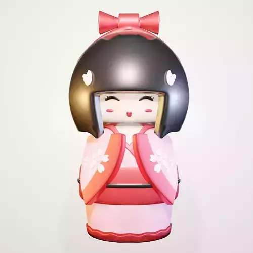 Kokeshi doll 3D model