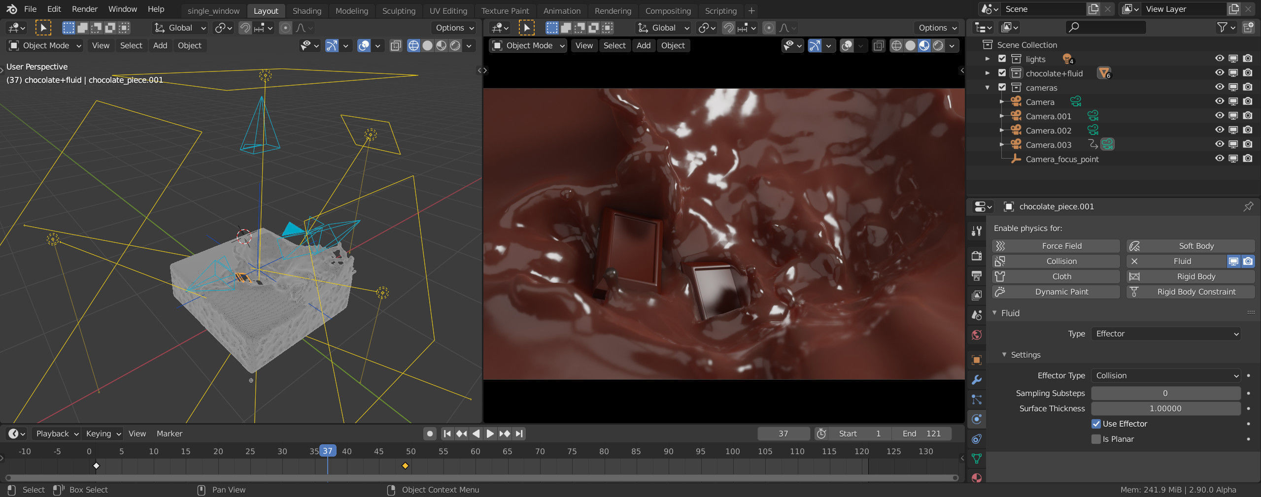 Chocolate animation 3D model_3