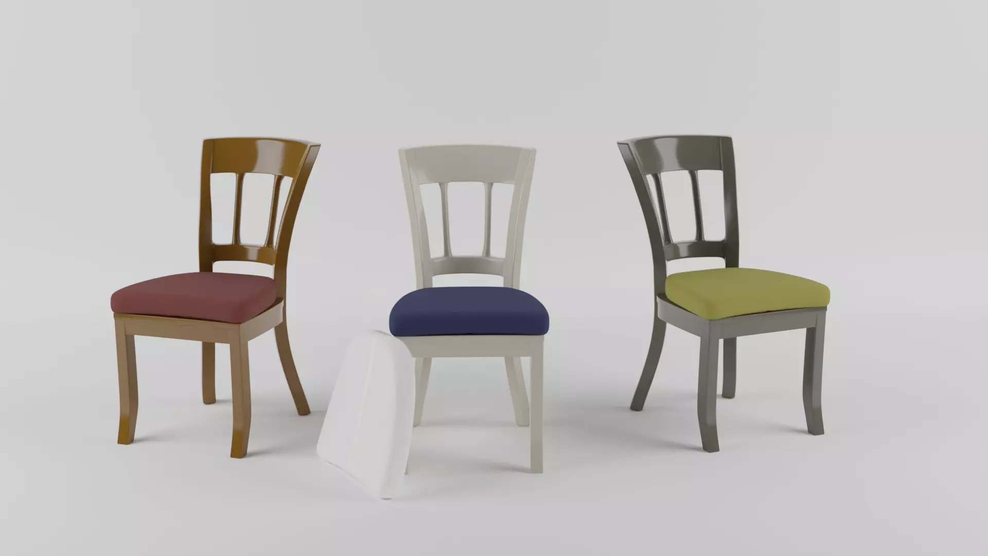 Chairs and tables 3D model_0