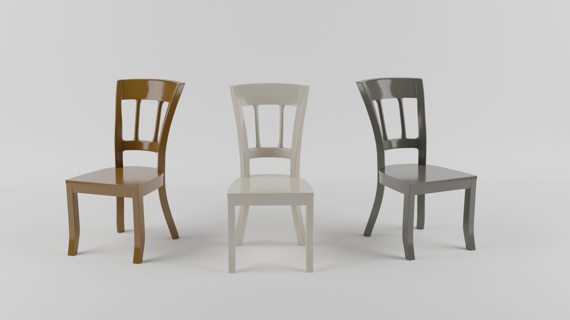Chairs and tables 3D model_2