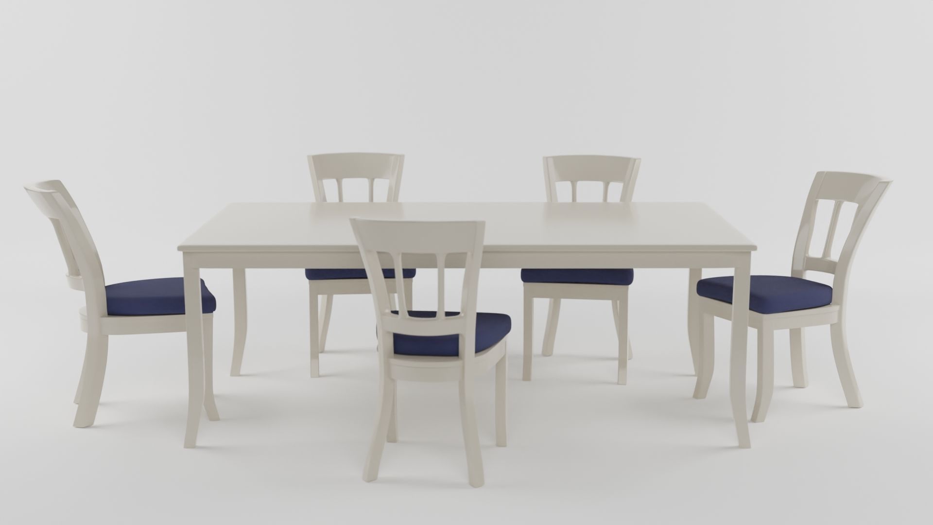 Chairs and tables 3D model_4