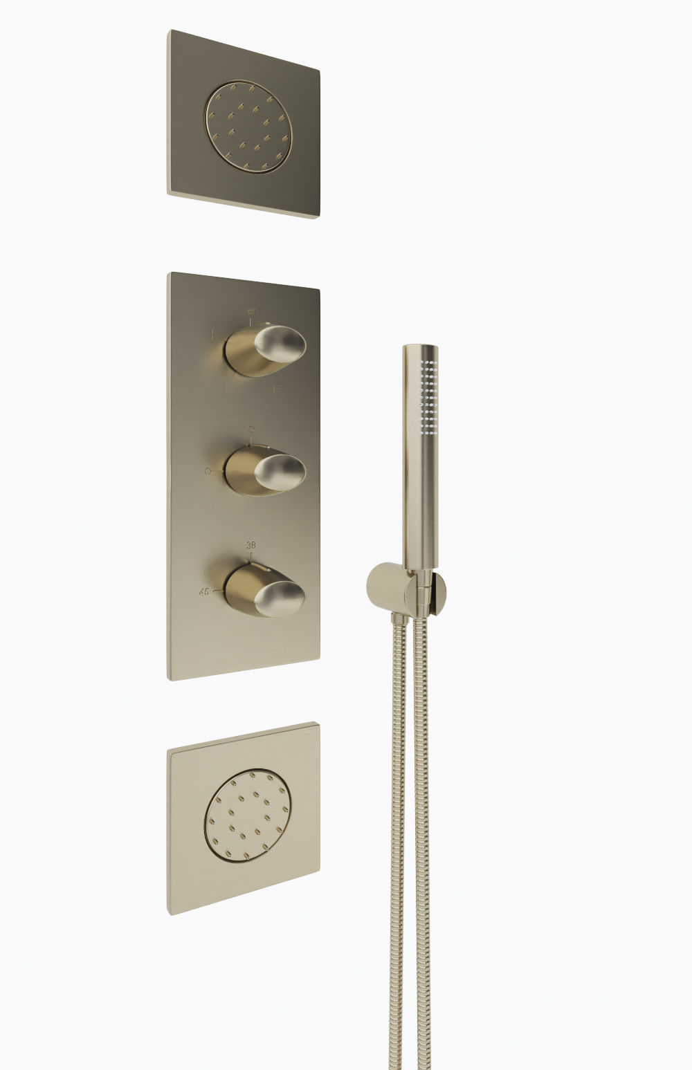Shower systems Armani Roca Set 1 3D model_2