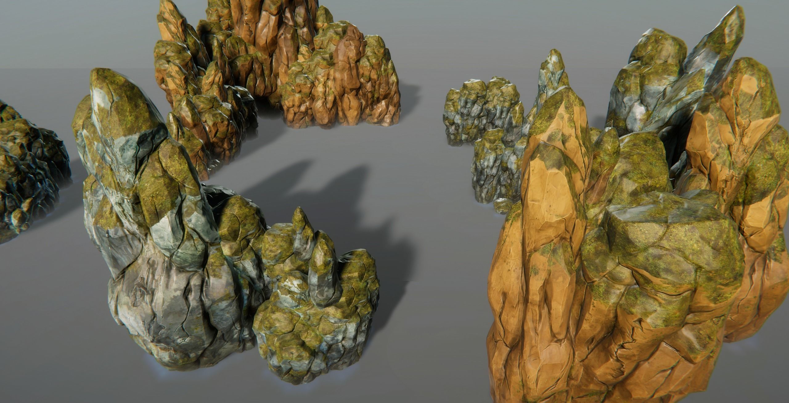 Mountains and Rocks pack - game models Low-poly 3D model_42