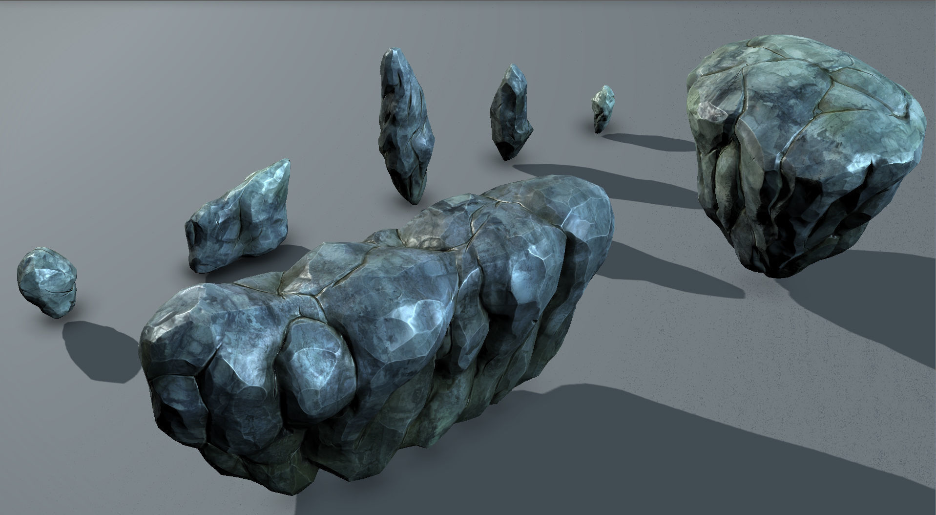 Mountains and Rocks pack - game models Low-poly 3D model_32
