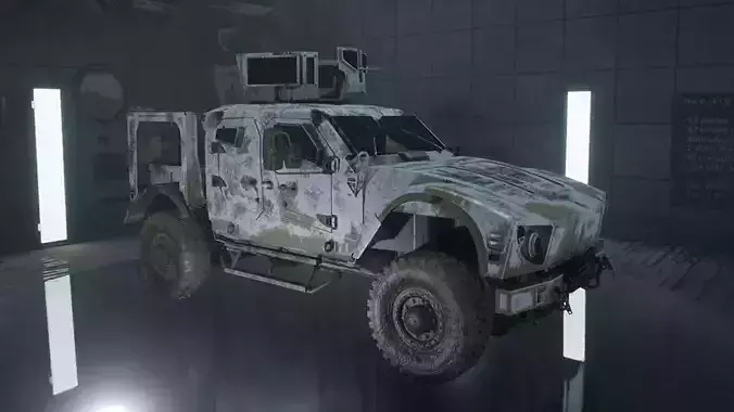 Custom Military Vehicles - Pick Up Armored - Part B1 Low-poly 3D model
