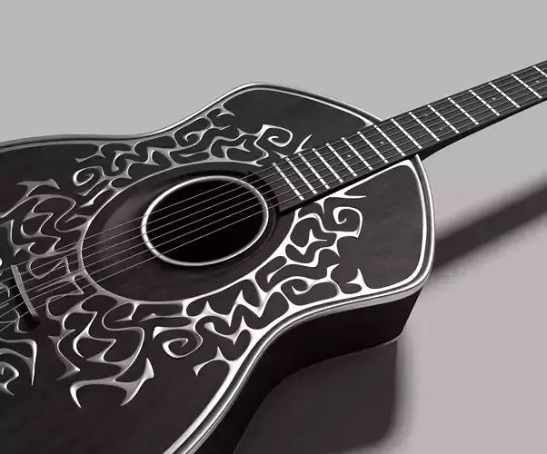 Custom 6-string  Guitar 3D model