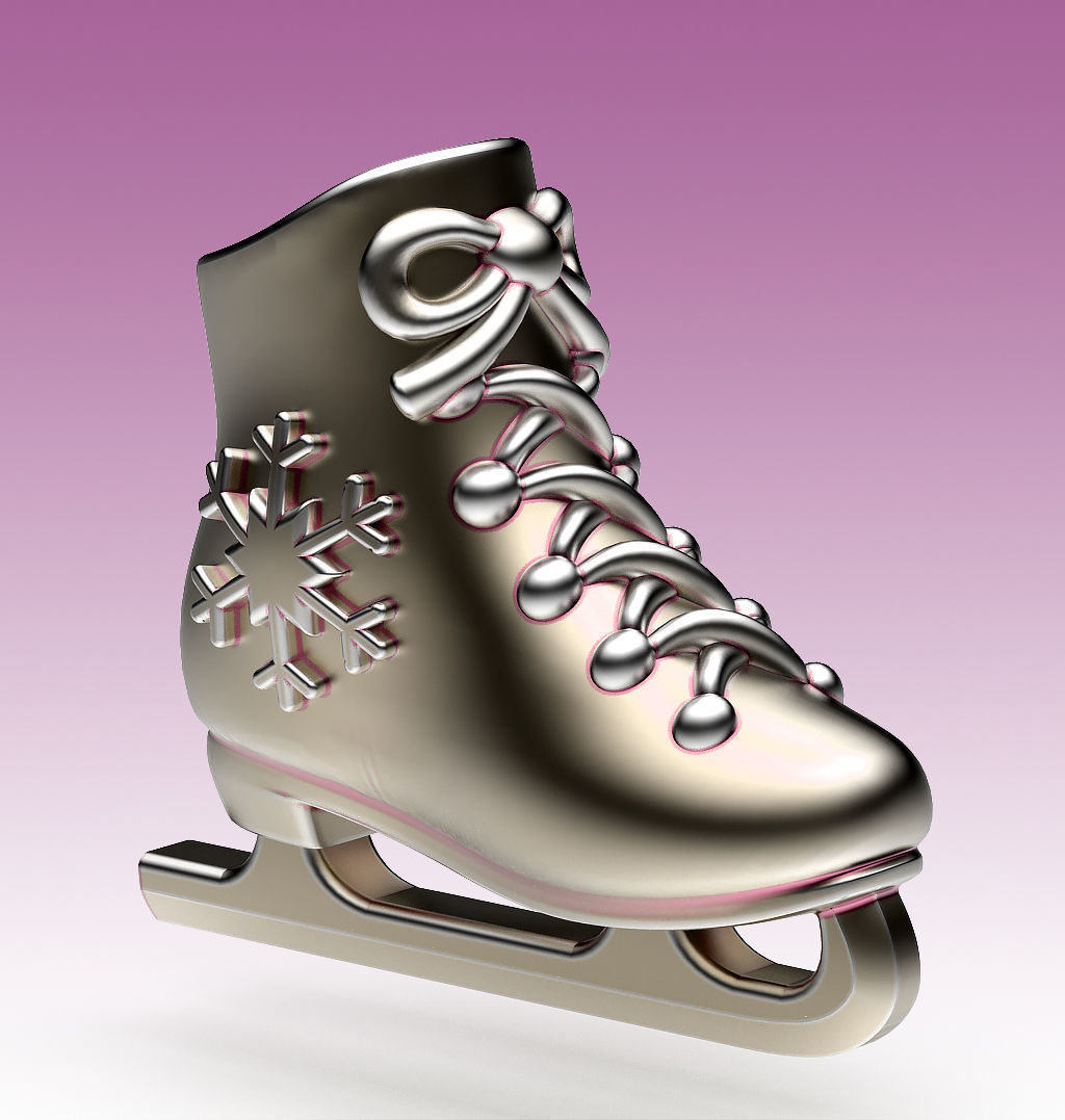 Pendant Ice Skate 3D print model_2