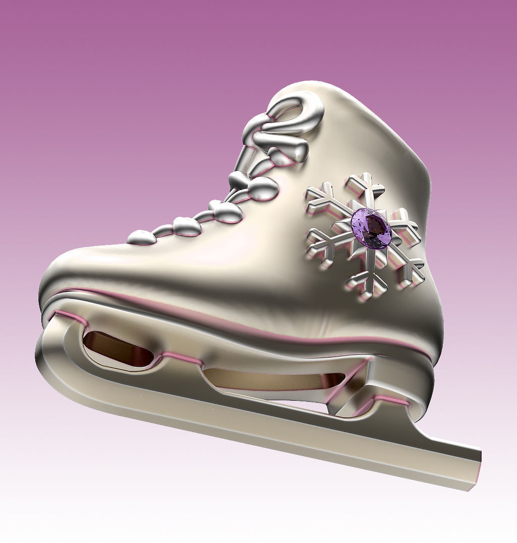 Pendant Ice Skate 3D print model_1