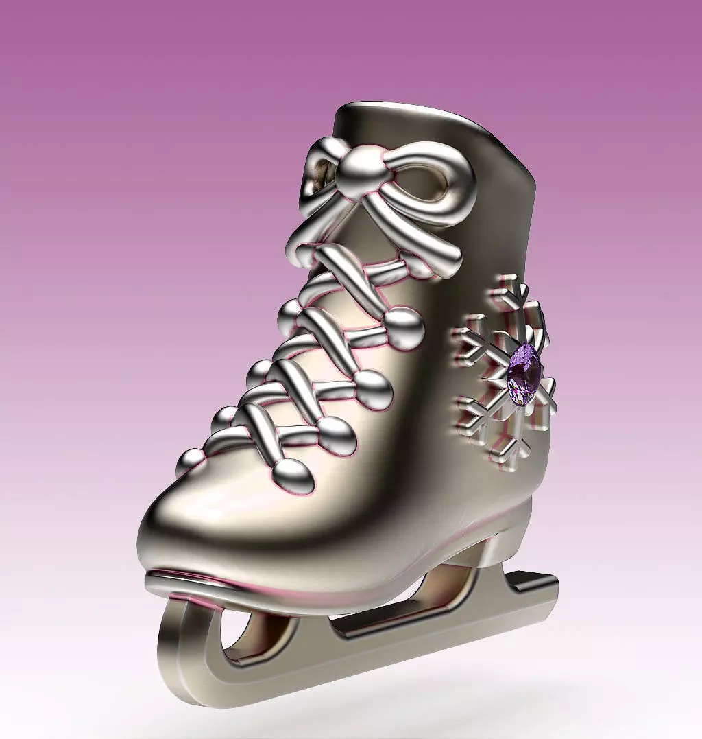 Pendant Ice Skate 3D print model_0