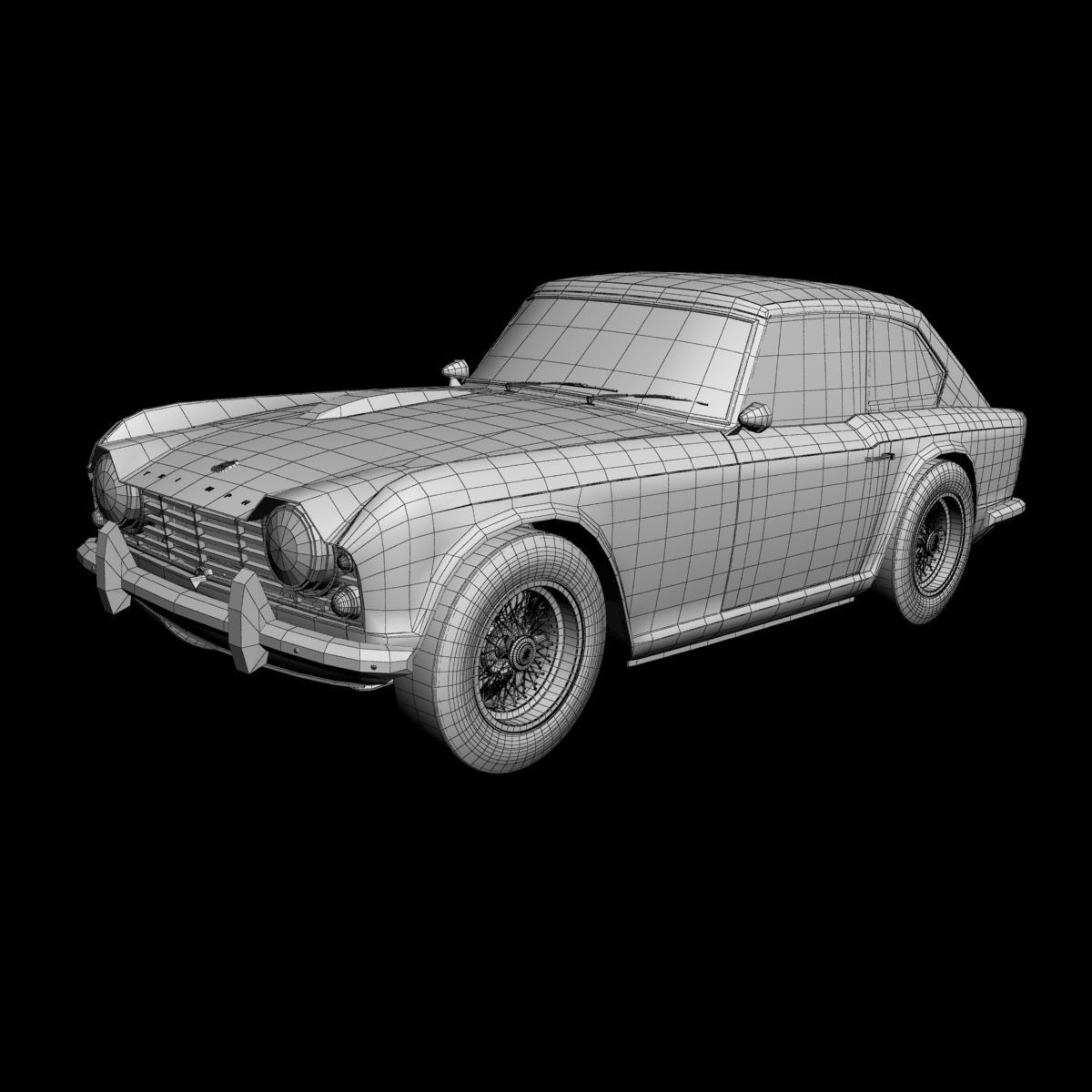 of Triumph GTR4 Dove  3D model_12