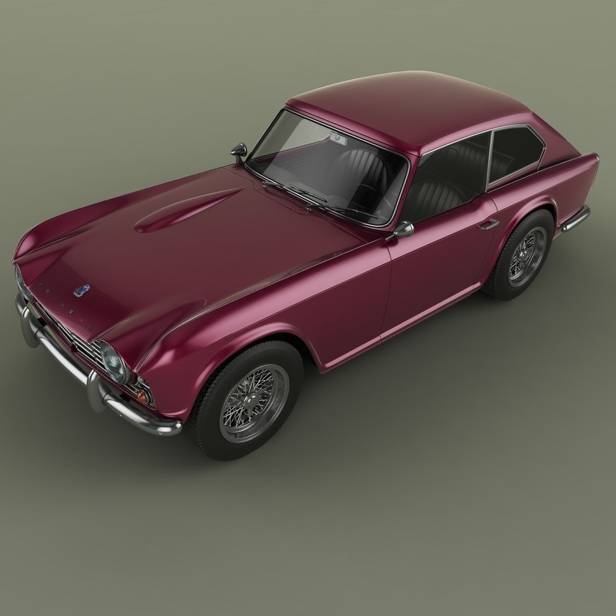 of Triumph GTR4 Dove  3D model_5