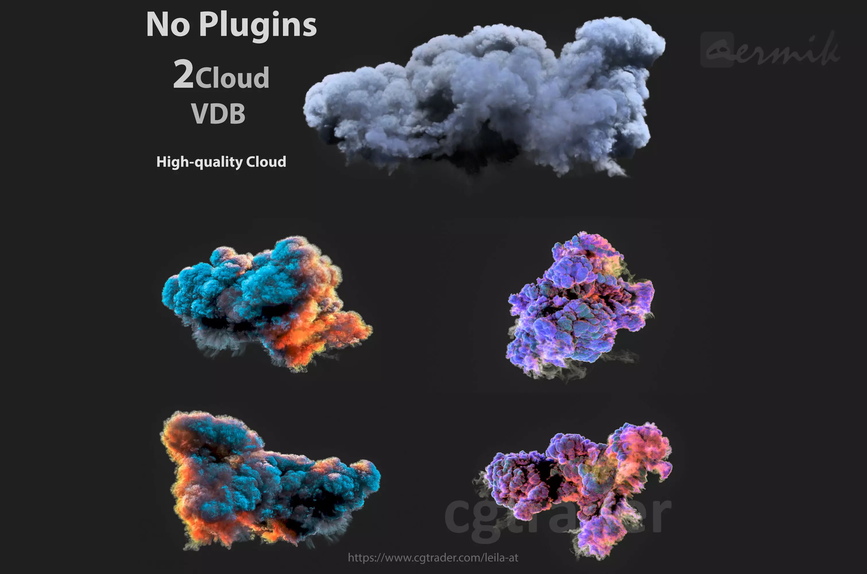High-quality Cloud - 3D Volumetric cloud 3D model 3D model_0