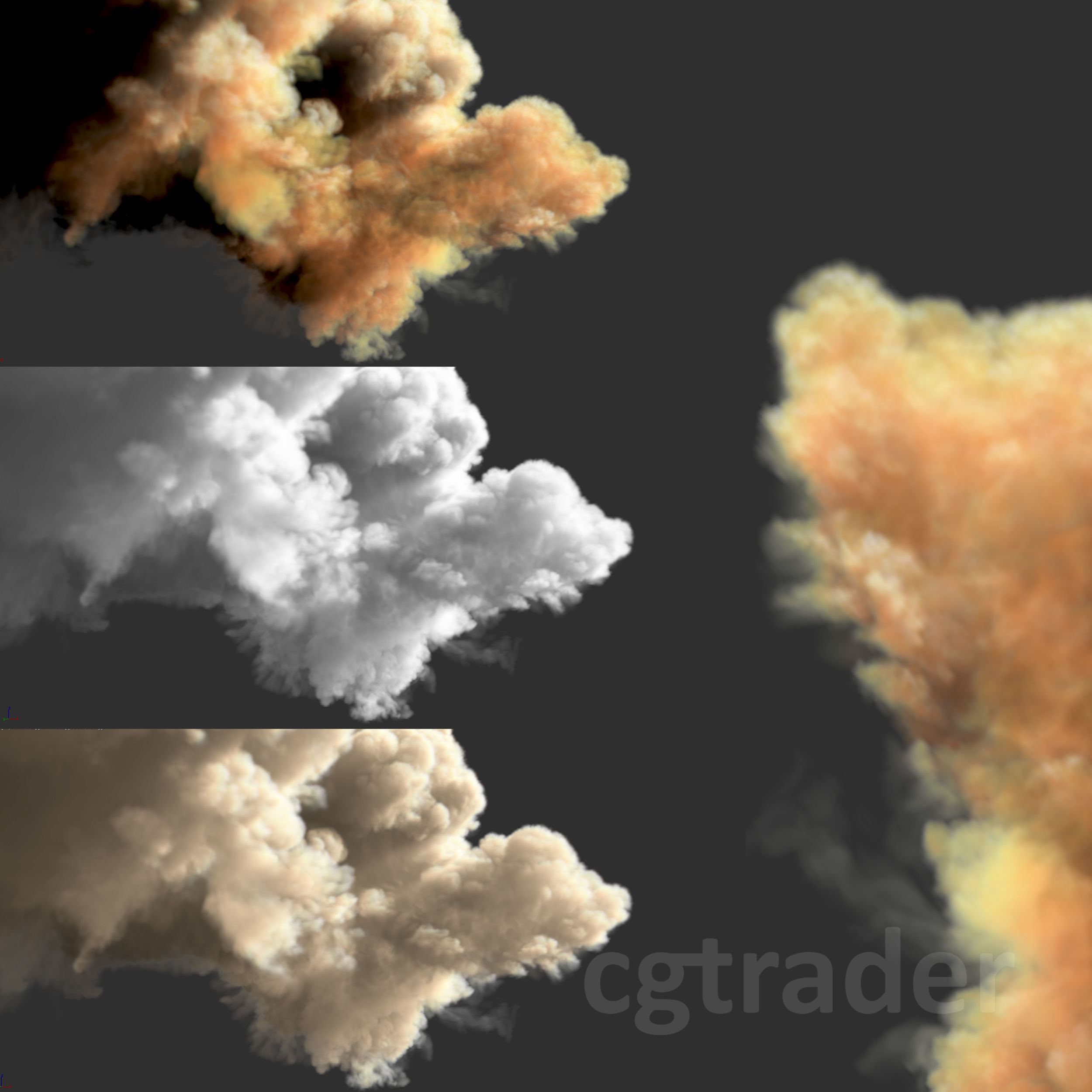 High-quality Cloud - 3D Volumetric cloud 3D model 3D model_4