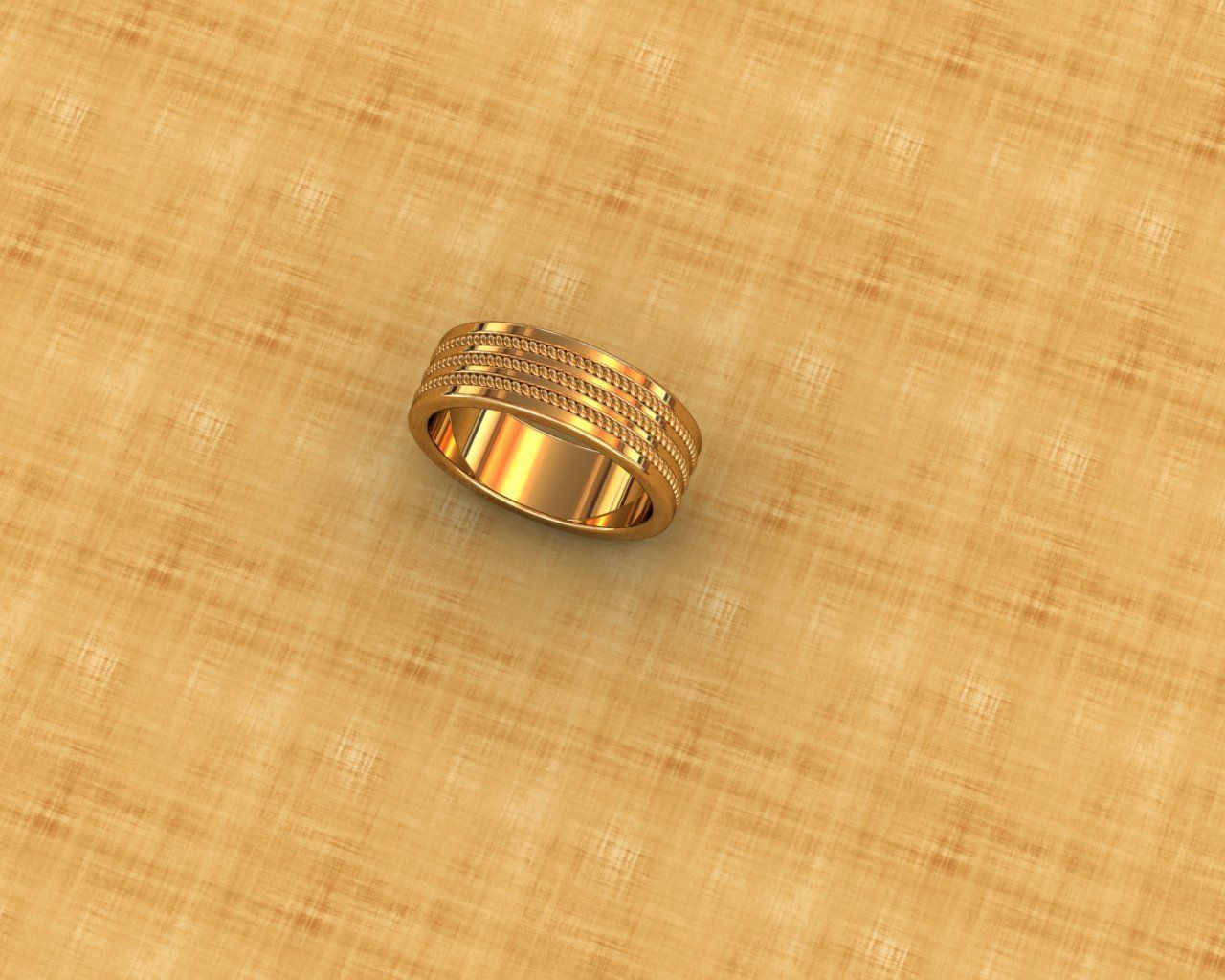 Ring silver on table 3D print model_3