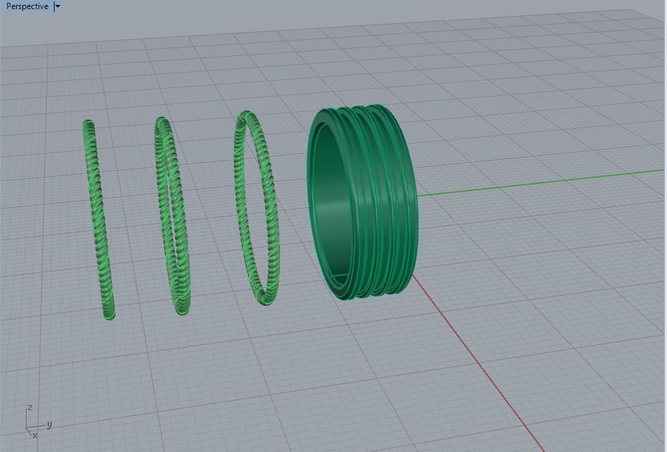 Ring silver on table 3D print model_5