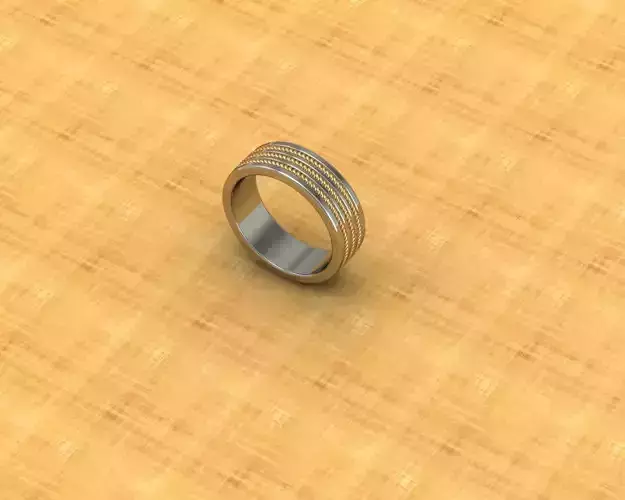 Ring silver on table 3D print model